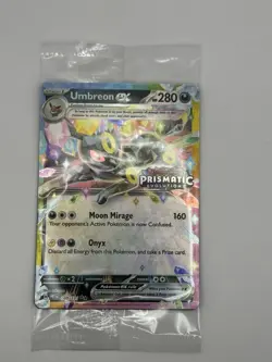 Umbreon Ex Stamped Pokemon Prismatic Evolutions Promo Surprise Box 60/131 SEALED - Image 2