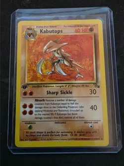 1999 Pokemon WOTC Kabutops 24/62 Fossil 1st Edition - Image 1