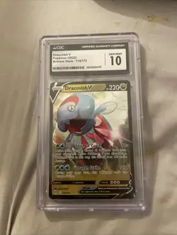 2022 Pokemon SWSH Brilliant Stars 114 Dracovish V Full Art PSA 10 Gem Mint - Image 2