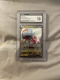 2022 Pokemon SWSH Brilliant Stars 114 Dracovish V Full Art PSA 10 Gem Mint - Image 3