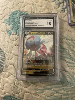 2022 Pokemon SWSH Brilliant Stars 114 Dracovish V Full Art PSA 10 Gem Mint - Image 4