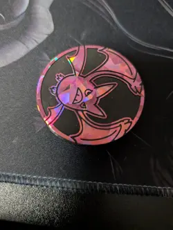 Crobat Cracked Ice Holo Pink Jumbo Coin Official Pokemon TCG - Image 1