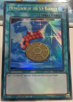 Medallion of the Ice Barrier 1st Edition Ultra Rare BLTR-EN097 Yu-Gi-Oh! - Image 1