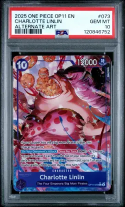 2025 One Piece A Fist of Divine Speed Charlotte Linlin Alt Art PSA 10 (Aug 25) - Image 1