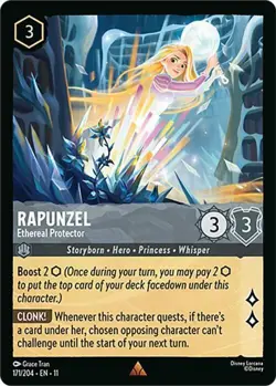 DISNEY LORCANA TCG - Winterspell - Rapunzel Ethereal Protector Rare 171/204 - Image 1