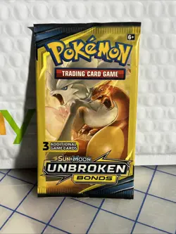 Pokemon Sun & Moon Unbroken Bonds 3 Card Mini Booster Pack 4 Packs Art Set - Image 2
