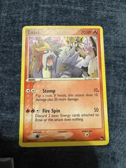 Entei 1/17 Scale Pokemon Pop Series 2 Holo Rare TCG Card - Image 1