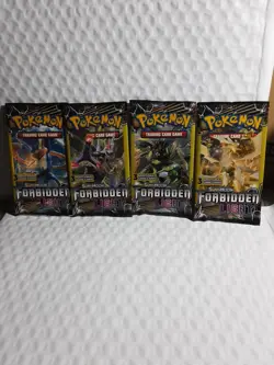Pokemon Forbidden Light 3 Card Mini Booster Packs Complete Art Set Lot of 4 - Image 1