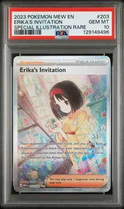 ERIKA’S INVITATION 203/165 PSA 10 POKEMON 151 SIR POKEMON CARD HOLO ENGLISH - Image 1