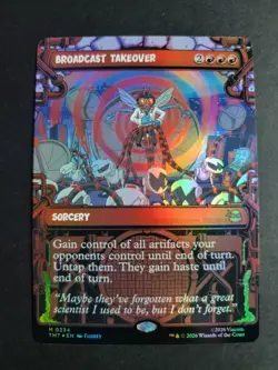 Broadcast Takeover (Showcase Foil) Mythic MTG Ninja Turtles - Image 1