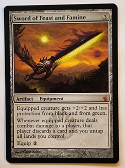 MTG | Sword of Feast and Famine | Mirrodin Besieged | [Lightly Played] - Image 1