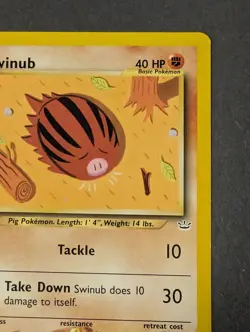 Swinub 57/64 Neo Revelation 1st Edition Wotc Pokemon TCG Common Card Mint - Image 3
