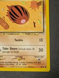 Swinub 57/64 Neo Revelation 1st Edition Wotc Pokemon TCG Common Card Mint - Image 4