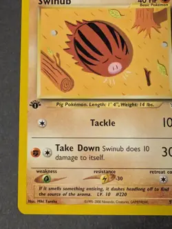 Swinub 57/64 Neo Revelation 1st Edition Wotc Pokemon TCG Common Card Mint - Image 5
