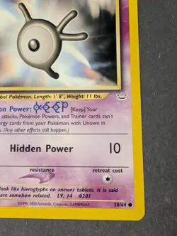 Unown K 58/64 Mint Neo Revelation 1st Edition Wotc Pokemon TCG Common Card Nm - Image 4