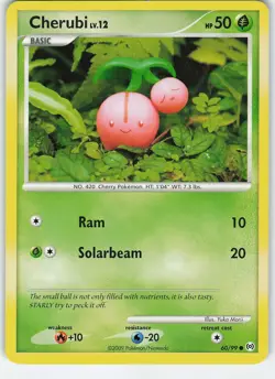 Cherubi 60/99 Arceus Common Normal MP Pokemon - Image 1