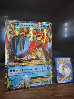 Pokemon Mega Swampert EX JUMBO - XY87 Promo - NEAR MINT - w/ JUMBO TOPLOADER - Image 1