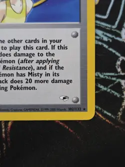 Pokemon TCG Misty Trainer 102/132 Non Holo Rare Gym Heroes Unlimited WoTC 2000 - Image 5