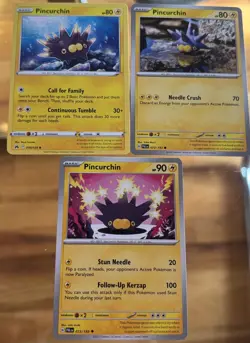 3x Pincurchin Pokemon Card Collection Set Deck Building Lightning - Image 1