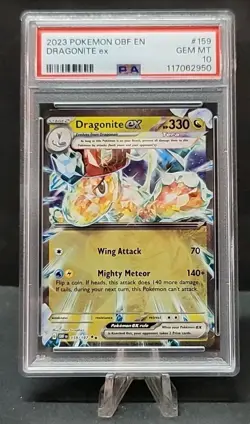 2023 POKEMON OBF EN-OBSIDIAN FLAMES #159 DRAGONITE EX PSA 10 - Image 1