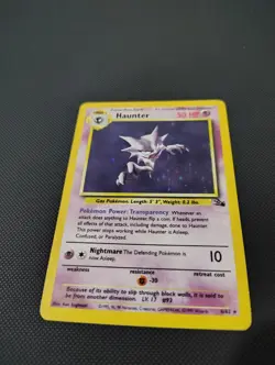 Pokemon TCG Haunter Fossil Holo Rare 6/62 Unlimited MP Vintage - Image 1