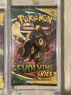 Pokemon Evolving Skies Slabbed Booster 4x Pack Art Set Umbreon Rayquaza Sylveon - Image 2