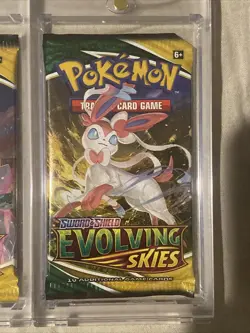Pokemon Evolving Skies Slabbed Booster 4x Pack Art Set Umbreon Rayquaza Sylveon - Image 5