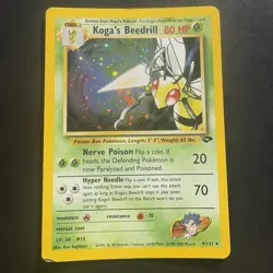 Pokemon Vintage Koga's Beedrill Gym Challenge Unlimited Holo Rare Wotc - Image 1