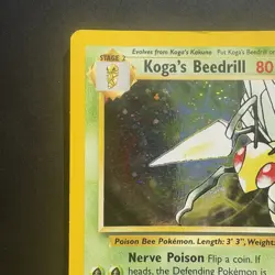 Pokemon Vintage Koga's Beedrill Gym Challenge Unlimited Holo Rare Wotc - Image 2