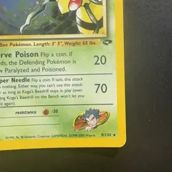 Pokemon Vintage Koga's Beedrill Gym Challenge Unlimited Holo Rare Wotc - Image 4