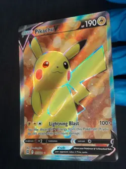 Pokemon TCG Brilliant Stars Pikachu v Ultra Rare Full Art Holo Card 157/172 Mint - Image 2