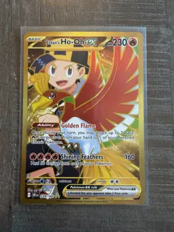 Pokemon TCG Ethans Ho-Oh EX Destined Rivals 239/182 Full Art Gold Hyper Rare - Image 1