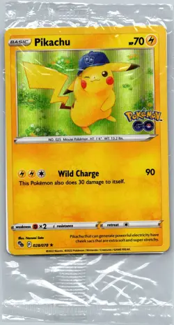 Pokemon TCG Pikachu - Pokemon GO Promos Wrapped 028/078 - Image 1