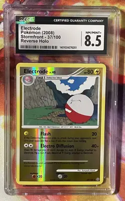 2008 Pokemon Stormfront #37/100 Electrode Reverse Holo CGC 8.5 NM-MT+ - Image 1