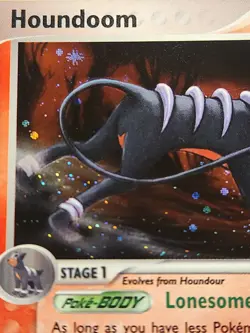 Pokemon TCG Houndoom EX Unseen Forces Holo Card 7/115 Rare - Image 3