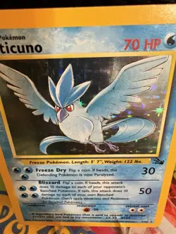 Articuno Holo 2/62 Fossil Set 1999 WOTC Vintage Pokemon Card LP Holographic Rare - Image 2