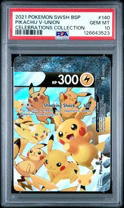 2021 Pokemon Celebrations V-Union #140 Pikachu PSA 10 - Image 1