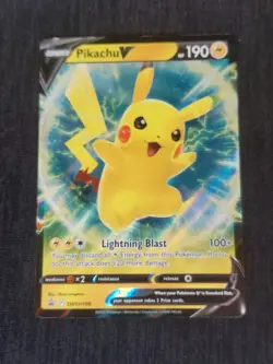 Pokemon Pikachu V SWSH198 SWSH: Sword & Shield Promo Cards Holo Black Star Promo - Image 1