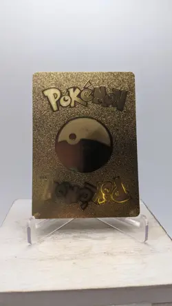 Nintendo Pokemon Pikachu Mega Rayquaza HP780 Gold Foil Metal Fan Art Card - Image 2