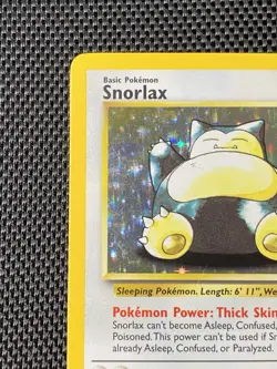 1999 Pokemon Jungle 11/64 Unlimited Snorlax Holo WOTC LP - Image 2
