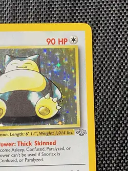 1999 Pokemon Jungle 11/64 Unlimited Snorlax Holo WOTC LP - Image 3