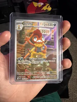 Pokemon TCG Scrafty Card 139/086 White Flare Illustration Rare English - Image 3