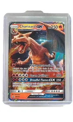 CHARIZARD GX 2019 Pokemon Sun Moon Black Star Promo #SM195 LP - Image 1