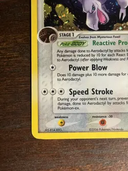 Pokemon TCG Aerodactyl 1/92 Reverse Holo STAMP Rare Legend Maker NEAR MINT - Image 5