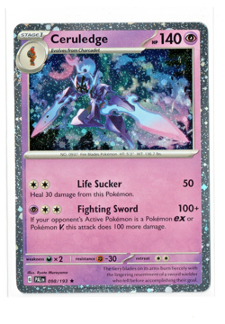 Pokemon TCG Ceruledge 098/193 Rare Cosmo Holo Scarlet & Violet Paldea Evolved NM - Image 1