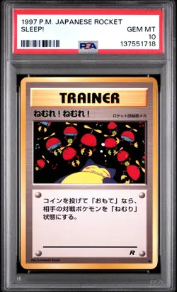 1997 POKEMON JAPANESE ROCKET SLEEP! PSA 10 - Image 1