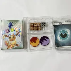 Pokemon TCG Eevee Card Sleeves Dice Coins Energy Packs Prismatic Evolutions - Image 1