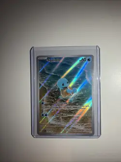Pokemon TCG Squirtle 170/165 Scarlet & Violet 151 Illustration Rare Holo Card - Image 1