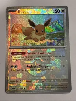 Eevee (Poke Ball Pattern) 074/131 Sv: Prismatic Evolutions Holo Pokemon TCG NM - Image 1