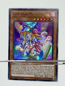 Yu-Gi-Oh! Toon Dark Magician Girl DUPO-EN041 Ultra Rare 1st Edition LP - Image 1